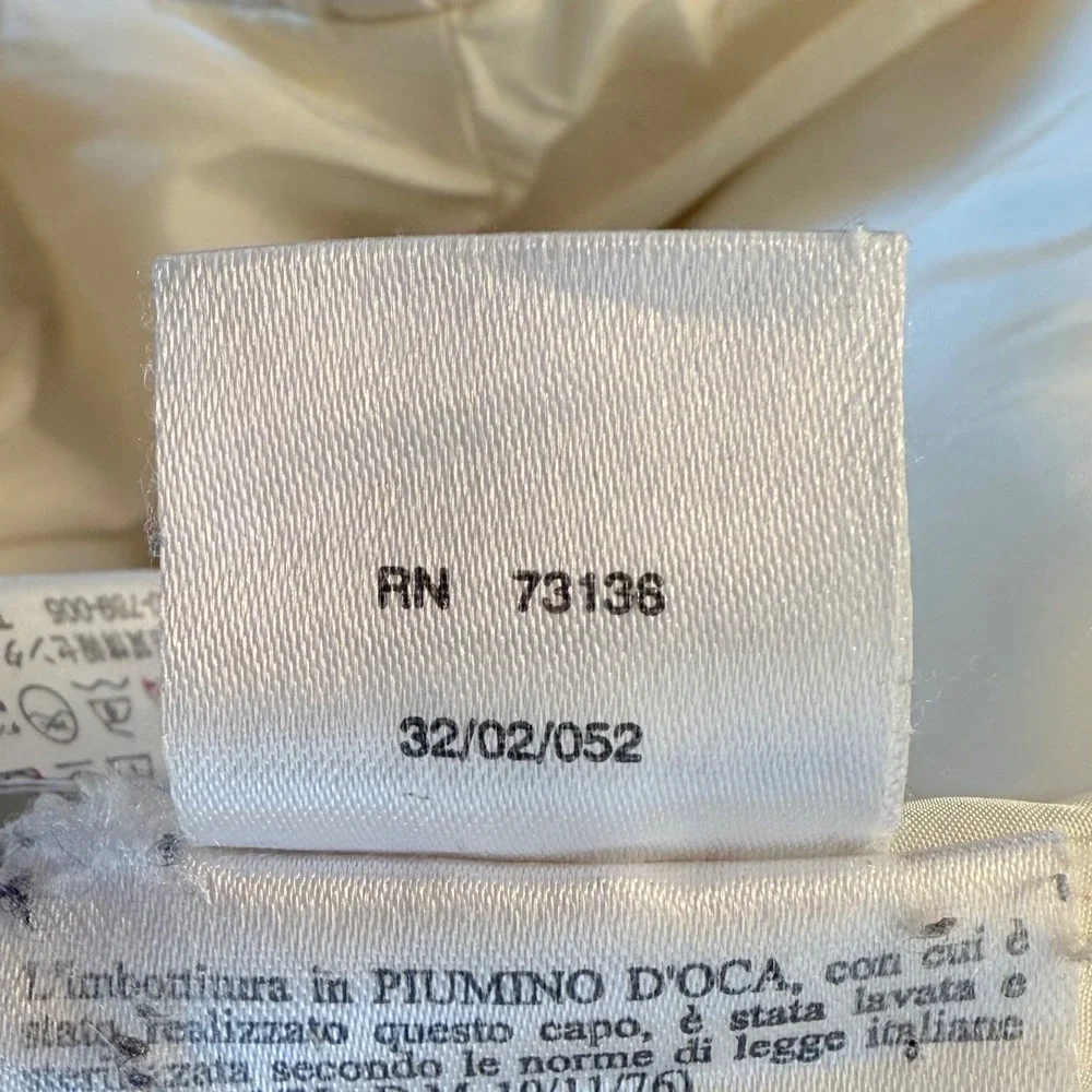 Weekend MaxMara Down Filled Long Length Belted Fur Trim Hood Women's Size 4 - Picture 11 of 14